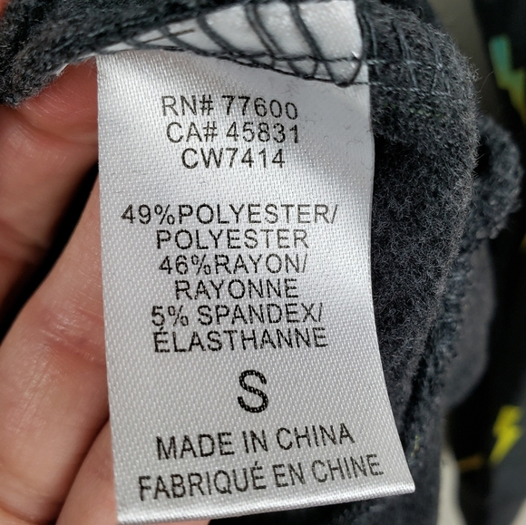 Chaser Lighting Bolt Rainbow Pullover Sweater Sweatshirt Grey Rainbow Sz Small - Picture 6 of 6